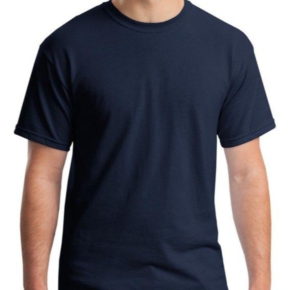 Cotton Plain Crew Neck Short Sleeves T-Shirt, NEW Gildan Men's Heavy